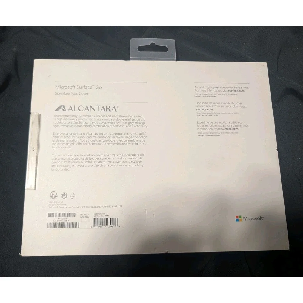 Microsoft Surface Go Signature Type Cover (KCS-00001) New Factory Sealed Alcanta